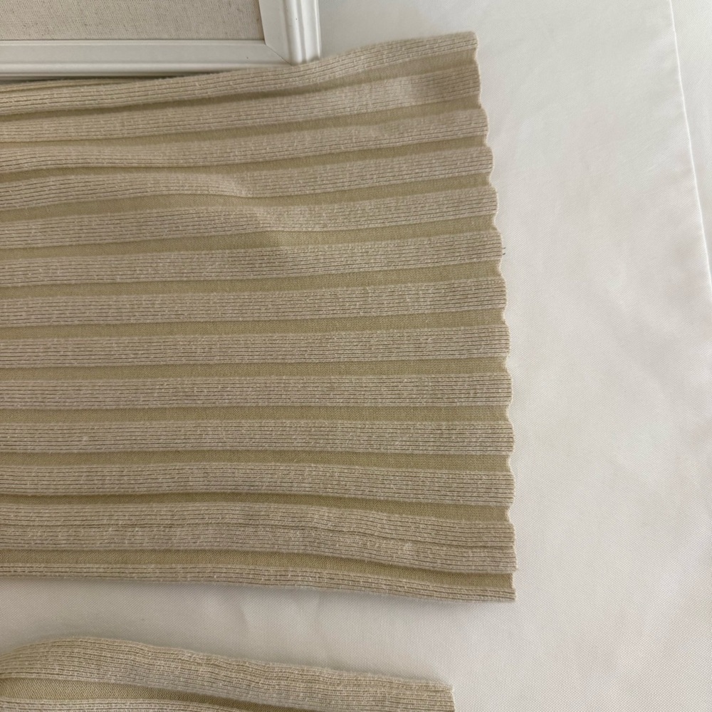 AUREUM Tan Casual Knit Bottoms with Ribbed Texture - Picture 3 of 4